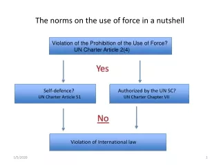The norms on the use of force in a nutshell