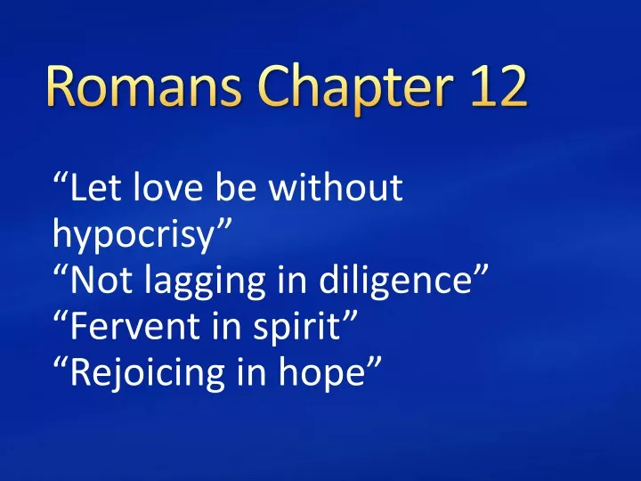 romans chapter 12