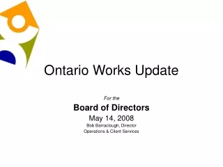 Ontario Works Update