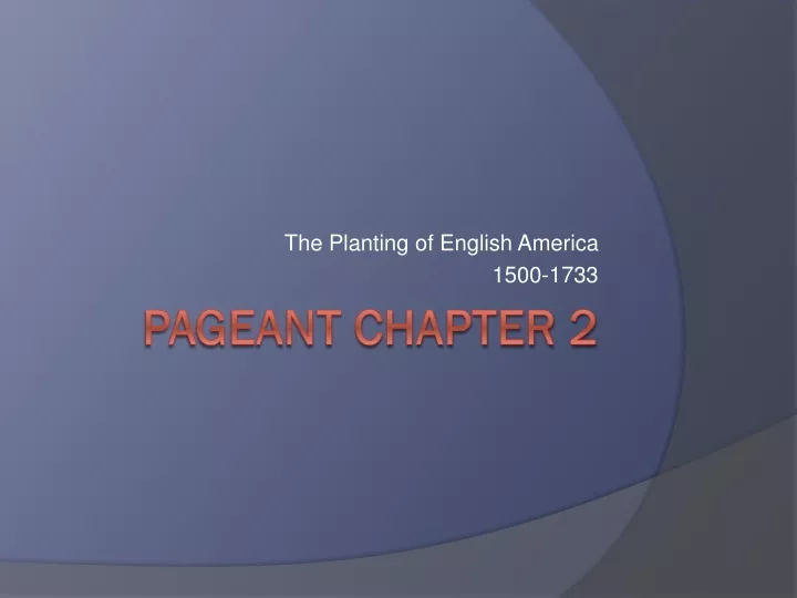 the planting of english america 1500 1733