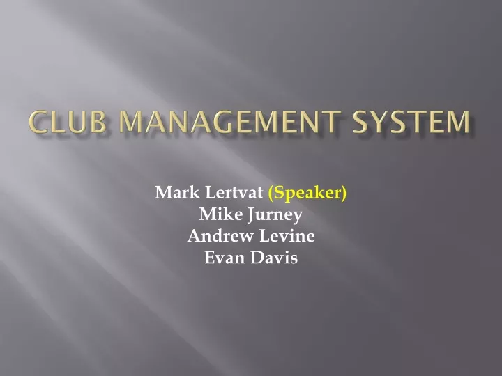 club management system