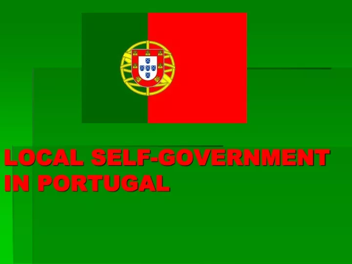 local self government in portugal