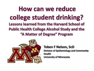 How can we reduce college student drinking?