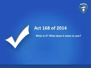 Act 168 of 2014