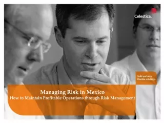 Managing Risk in Mexico How to Maintain Profitable Operations through Risk Management