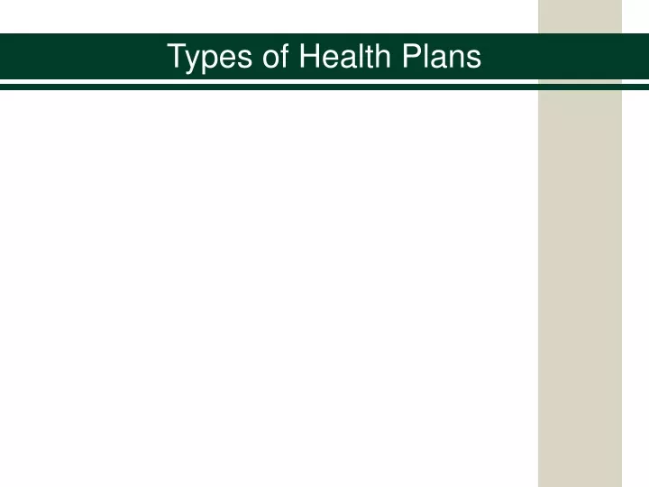 types of health plans