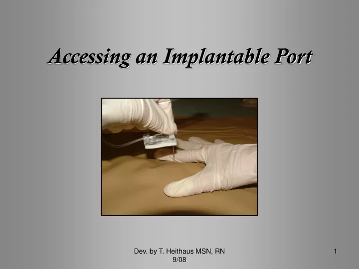 accessing an implantable port