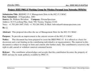 Project: IEEE P802.15 Working Group for Wireless Personal Area Networks (WPANs)