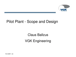 pilot plant scope and design