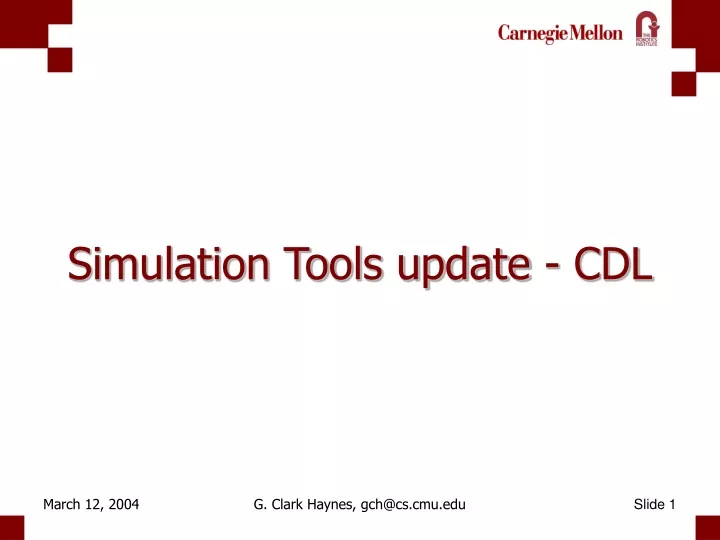 simulation tools update cdl