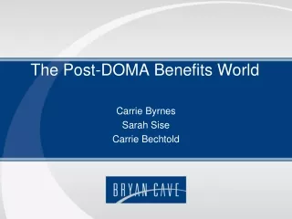 The Post-DOMA Benefits World