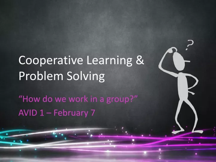 cooperative learning problem solving