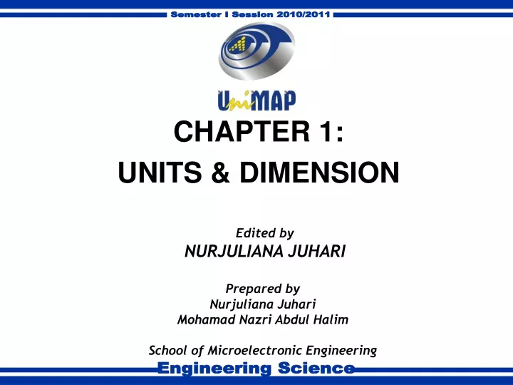 chapter 1 units dimension