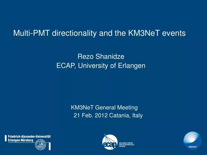 multi pmt directionality and the km3net events