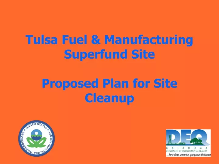 tulsa fuel manufacturing superfund site proposed plan for site cleanup