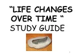 “LIFE CHANGES OVER TIME “ STUDY GUIDE - slide 1