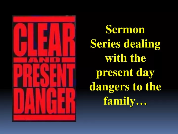 sermon series dealing with the present