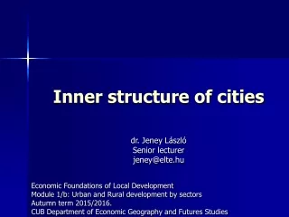 Inner structure of cities