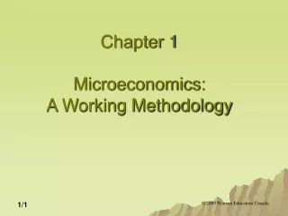 Chapter 1 Microeconomics: A Working Methodology