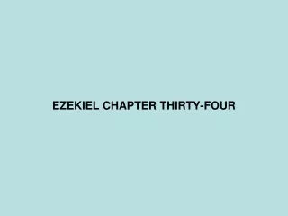 EZEKIEL CHAPTER THIRTY-FOUR