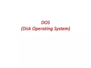 DOS  (Disk Operating System)