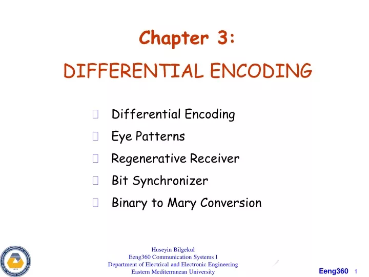 chapter 3 differential encoding