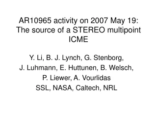 AR10965 activity on 2007 May 19: The source of a STEREO multipoint ICME