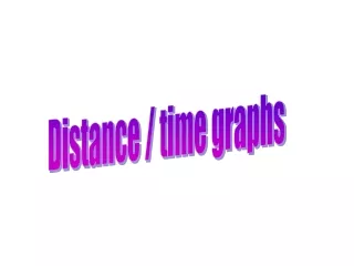 Distance / time graphs