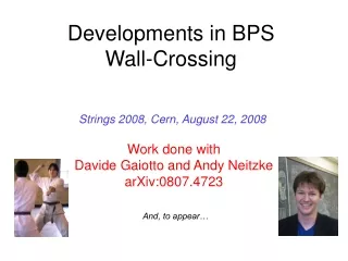 Developments in BPS  Wall-Crossing