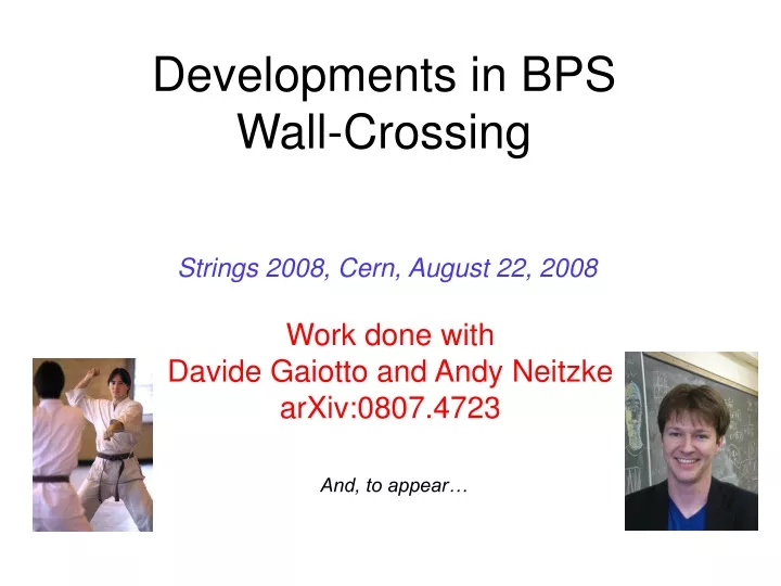 developments in bps wall crossing