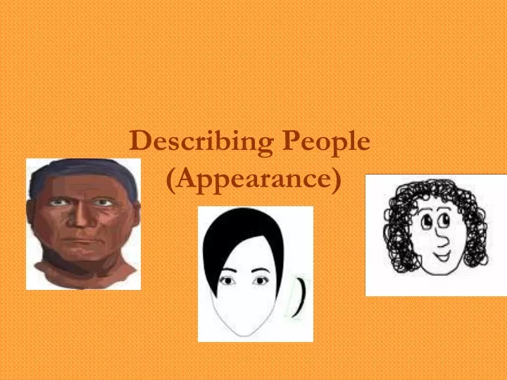 describing people appearance