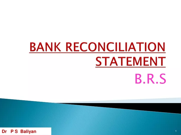 bank reconciliation statement