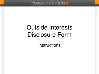 Outside Interests  Disclosure Form
