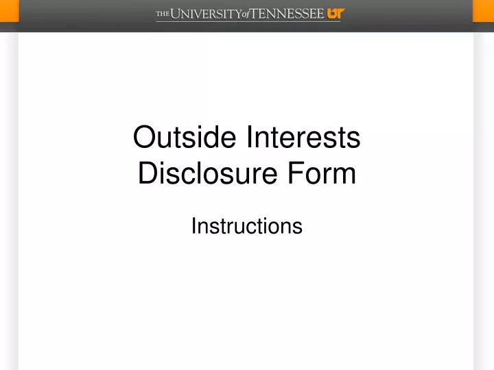 outside interests disclosure form