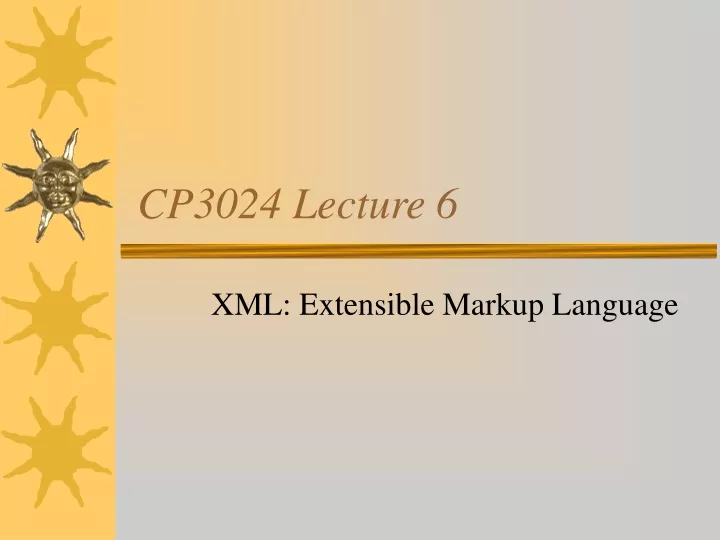 cp3024 lecture 6