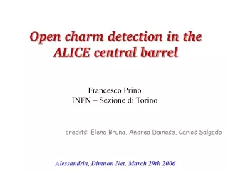 Open charm detection in the ALICE central barrel