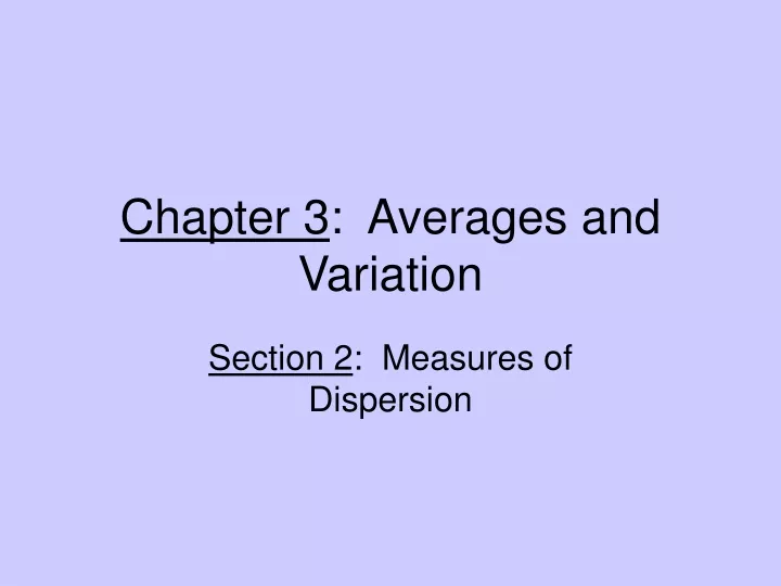 chapter 3 averages and variation