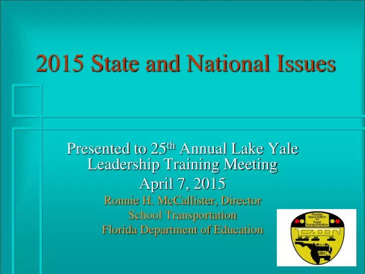 2015 state and national issues