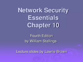 Network Security Essentials Chapter 10
