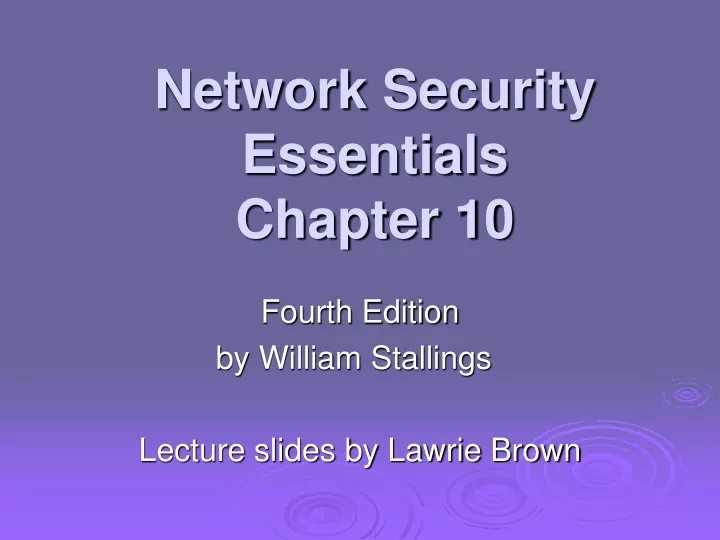 network security essentials chapter 10