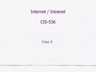 Internet / Intranet CIS-536