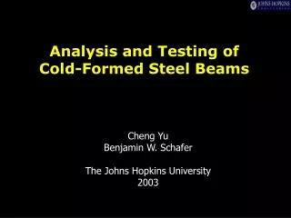 Analysis and Testing of  Cold-Formed Steel Beams