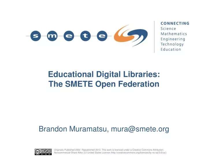 educational digital libraries the smete open federation