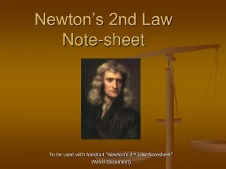 Newton’s 2nd Law  Note-sheet