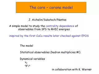 A simple model to study the  centrality dependence  of