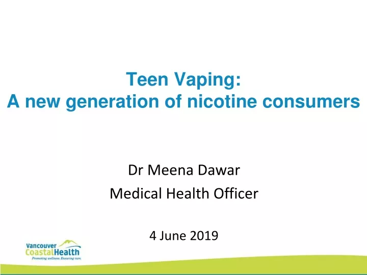 teen vaping a new generation of nicotine consumers