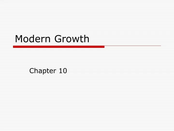 modern growth
