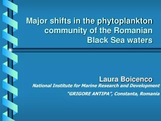 Major shifts in the phytoplankton community of the Romanian  Black Sea waters