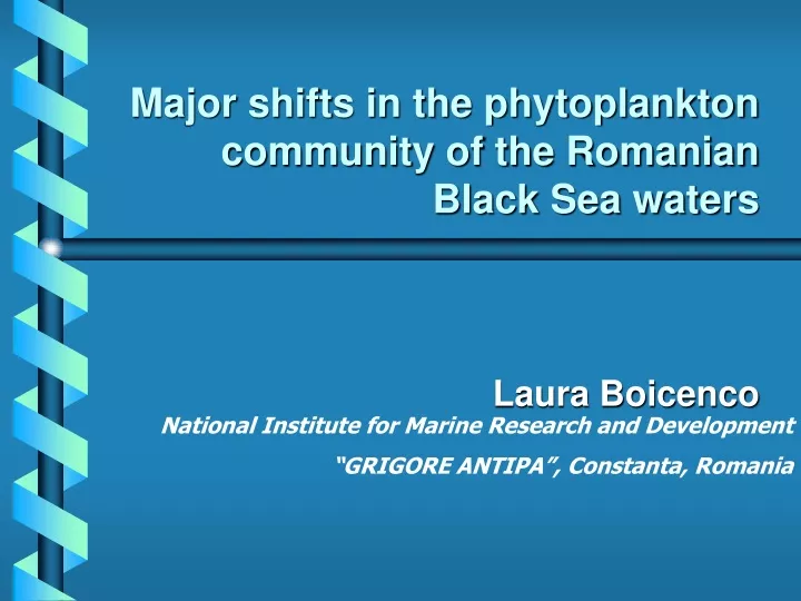 major shifts in the phytoplankton community of the romanian black sea waters