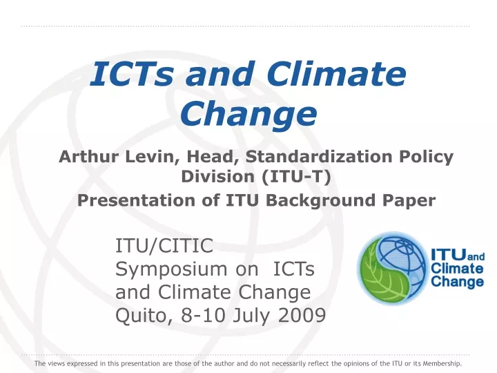 icts and climate change